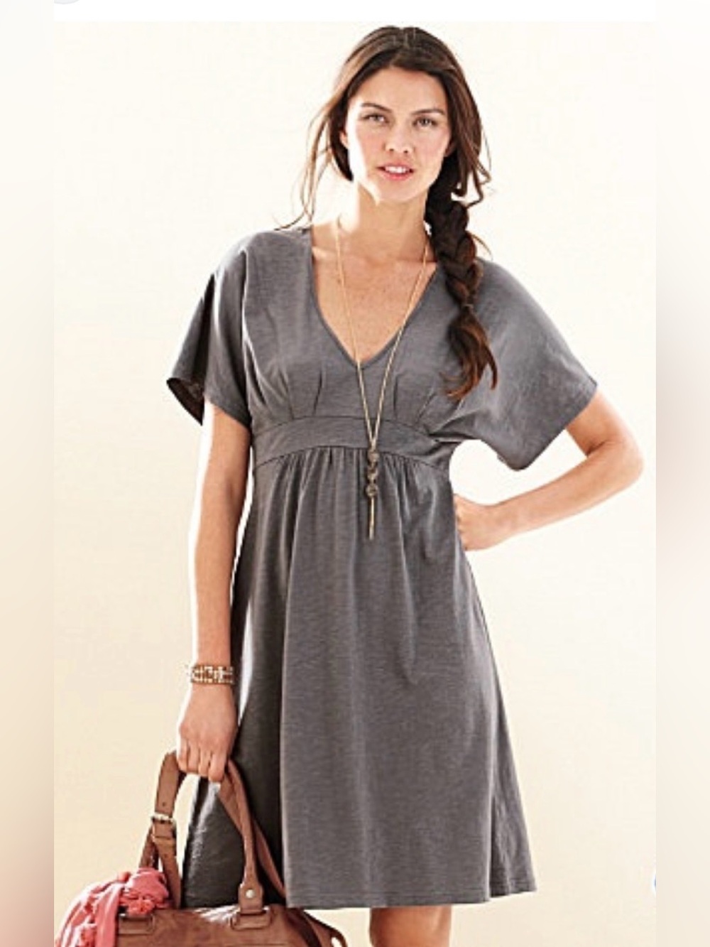 Garnet Hill Banded Knit Dress S
